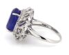 14K White Gold, 10.16ct Tanzanite and Diamond, Cocktail Halo Ring - 2