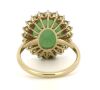 14K yellow Gold, 6.31ct Jadeite and Diamond, Antique Style Halo Ring - 3