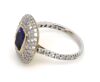 14K White/Yellow Gold, Tanzanite and Diamond, Triple Halo Ring - 2