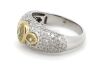 14K White/Yellow Gold and Diamond, Trilogy Cluster Ring - 2