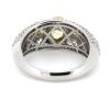 14K White/Yellow Gold and Diamond, Trilogy Cluster Ring - 3