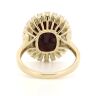 14K Yellow Gold, Ruby and Diamond, Antique Style Halo Ring - 3