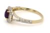 14K Yellow Gold, Ruby and Diamond, Halo Split Band Ring - 2