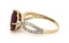 14K Yellow Gold, Ruby and Diamond, Twist Band Ring - 2