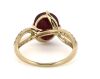 14K Yellow Gold, Ruby and Diamond, Twist Band Ring - 3