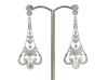 14K White Gold and Diamond, Art Deco Drop Earrings