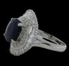 Platinum Sapphire and Diamond Cocktail Ring - 3