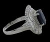 Platinum Sapphire and Diamond Cocktail Ring - 4