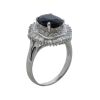 Platinum Sapphire and Diamond Cocktail Ring - 6