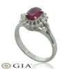 Platinum Ruby and Diamond Dress Ring