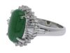 Platinum Jade and Diamond Art Deco style Ring - 2