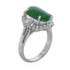 Platinum Jade and Diamond Art Deco style Ring - 4