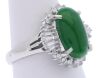 Platinum Jade and Diamond Art Deco style Ring - 5