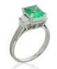 Platinum Emerald and Diamond Trilogy Dress ring - 5