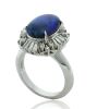 Platinum Black Opal and Diamond Dress Ring - 4