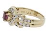 18K Yellow Gold Ruby and Diamond Dress Ring - 2