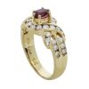 18K Yellow Gold Ruby and Diamond Dress Ring - 5