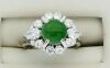 Platinum Jade and Diamond Art Deco Style Ring - 4