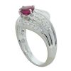 Platinum Ruby and Diamond Bypass Dress Ring - 3