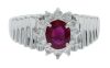 Platinum Ruby and Diamond Dress Ring