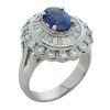 Platinum Sapphire and Diamond Dress Ring - 4