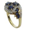 18K Yellow and White Gold Sapphire and Diamond Art deco style dress ring - 5