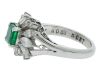 Platinium Emerald and Diamond Art deco style dress ring - 2