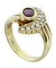 18K Yellow Gold Ruby and Diamond Dress Ring - 3