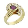 18K Yellow Gold Ruby and Diamond Dress Ring - 4