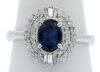 Platinum Sapphire and Diamond Dress Ring - 4