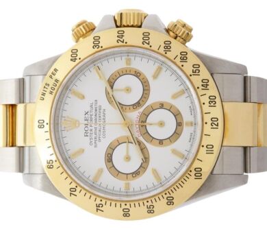 Rolex 16523 Daytona Zenith Two Tone White Dial 1999