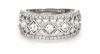 14K White Gold and Diamond, Multi-Row Statement Ring