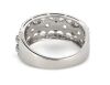 14K White Gold and Diamond, Multi-Row Statement Ring - 3