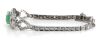 14K White Gold, 2.57ct Colombian Emerald and Diamond, Art Deco Bracelet - 2