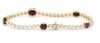 14K Yellow Gold, Ruby and Diamond, Line Bracelet - 5