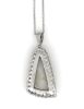 14K White Gold, 3.52ct Andamookan Opal and Diamond, Pendant Necklace. - 4