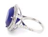 14K White Gold, 20.60ct Tanzanite and Diamond, Double Halo Ring - 2