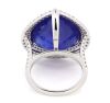 14K White Gold, 20.60ct Tanzanite and Diamond, Double Halo Ring - 3