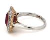 14K Rose/White Gold, Pink Tourmaline and Diamond, Halo Ring - 2