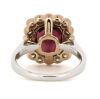 14K Rose/White Gold, Pink Tourmaline and Diamond, Halo Ring - 3