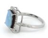 14K White Gold, 2.35ct Australian Boulder Opal and Diamond, Halo Ring - 2