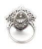 14K White Gold, Diamond & Ruby, Art Deco Style Statement Ring - 3