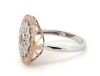 14K White & Rose Gold, Pink Diamond, Decorative Halo Ring - 2