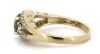 14K Yellow Gold, Champagne Diamond, Trilogy Style Ring - 2