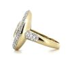 14K Yellow Gold, Fancy Light Yellow Diamond, Halo Ring. - 2