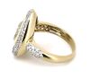 14K Yellow Gold, Fancy Light Yellow Diamond, Halo Ring. - 3