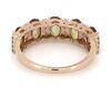 14K Rose Gold, Orange Sapphire and Diamond, Eternity Ring - 3