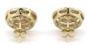 14K Yellow Gold, Pink Sapphire and Diamond, Double Halo Stud Earrings - 3