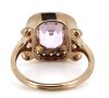 14K Rose/White Gold, Kunzite and Diamond, Halo Ring - 3