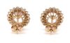 14K Rose Gold, Morganite and Diamond, Halo Stud Earrings - 3